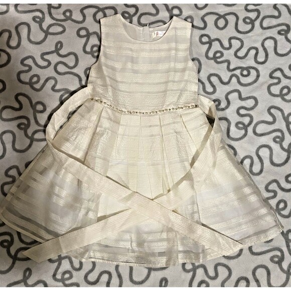 Bloom B Shirt Dress Girls Toddler 1- 2T Casual Formal Event White Sleeveless - Picture 2 of 8